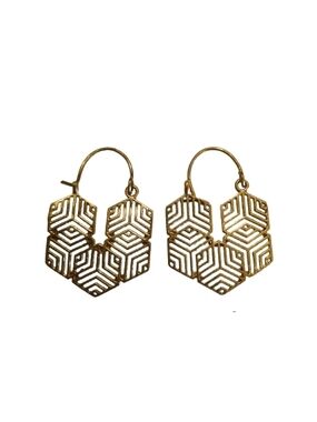 MAZE BRASS EARRINGS
